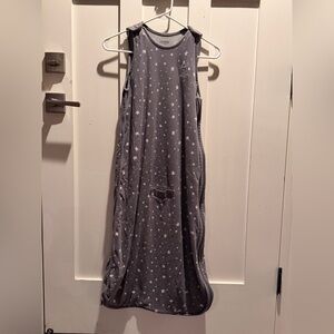4 Season Toddler Sleep Sack, Merino Wool & Organic Cotton, Star Gray - 2-4 years